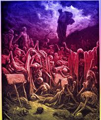 Valley of the Dry Bones of Ezekiel by Gustave Dore. Cir 1850