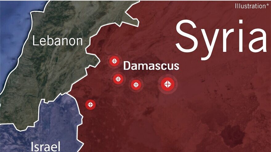 An Israel Defense Forces map of where it carried out airstrikes against Iranian and Syrian targets on Nov. 20, 2019. Source: IDF Spokesperson's Unit.