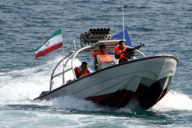 An IRGC statement said the vessel was seized by the order of a provincial judge [Abedin Taherkenareh/EPA]