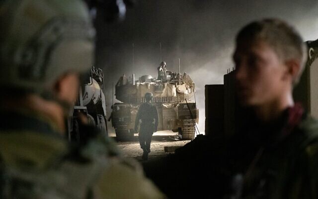 Israeli soldiers are seen near the border with the Gaza Strip, August 5, 2022. (Israel Defense Forces)